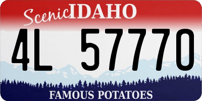 ID license plate 4L5777O