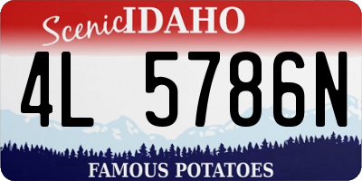 ID license plate 4L5786N