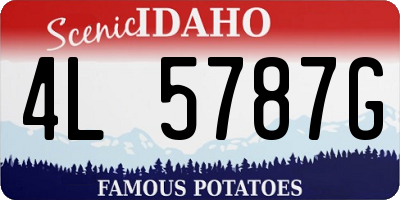 ID license plate 4L5787G