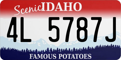 ID license plate 4L5787J