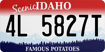 ID license plate 4L5827T