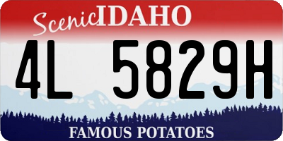 ID license plate 4L5829H