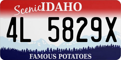 ID license plate 4L5829X