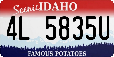 ID license plate 4L5835U