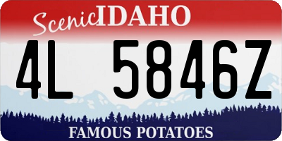 ID license plate 4L5846Z
