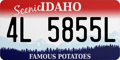 ID license plate 4L5855L