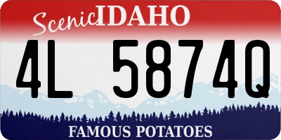 ID license plate 4L5874Q