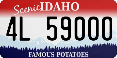 ID license plate 4L5900O