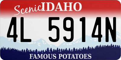 ID license plate 4L5914N