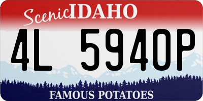 ID license plate 4L5940P