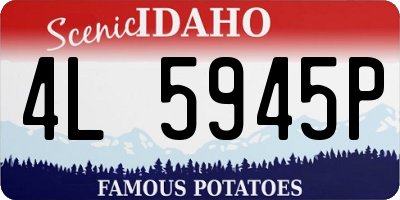 ID license plate 4L5945P