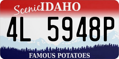 ID license plate 4L5948P