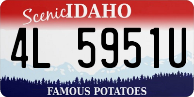 ID license plate 4L5951U