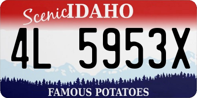 ID license plate 4L5953X