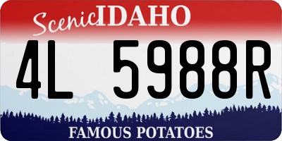ID license plate 4L5988R