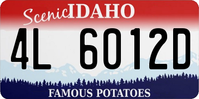 ID license plate 4L6012D
