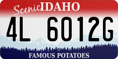 ID license plate 4L6012G