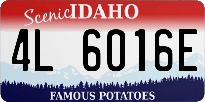 ID license plate 4L6016E