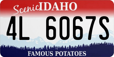 ID license plate 4L6067S