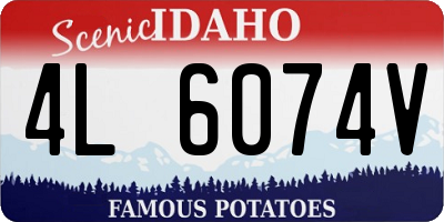 ID license plate 4L6074V