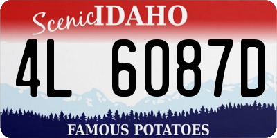 ID license plate 4L6087D