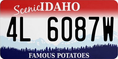 ID license plate 4L6087W