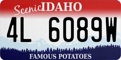 ID license plate 4L6089W