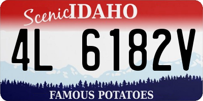 ID license plate 4L6182V