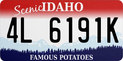 ID license plate 4L6191K