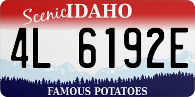 ID license plate 4L6192E