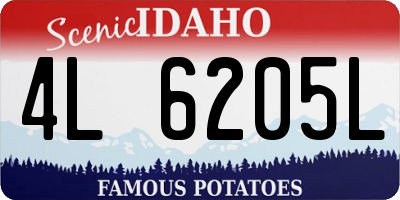 ID license plate 4L6205L