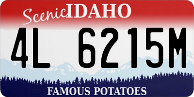 ID license plate 4L6215M