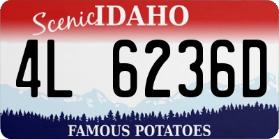 ID license plate 4L6236D