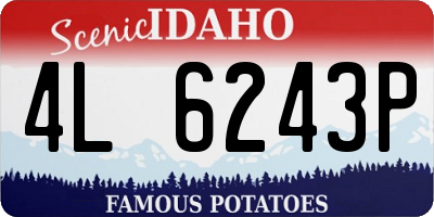 ID license plate 4L6243P