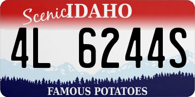 ID license plate 4L6244S
