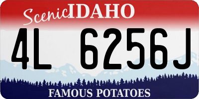 ID license plate 4L6256J