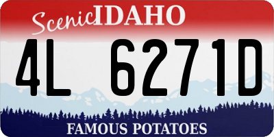ID license plate 4L6271D