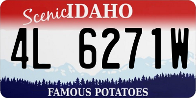 ID license plate 4L6271W