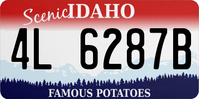 ID license plate 4L6287B