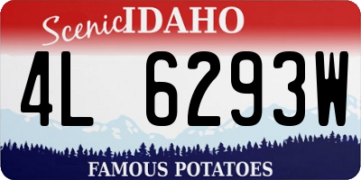 ID license plate 4L6293W