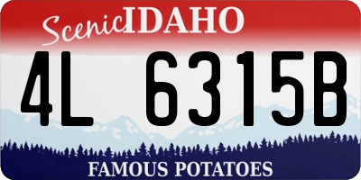 ID license plate 4L6315B