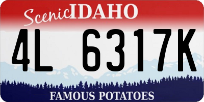 ID license plate 4L6317K