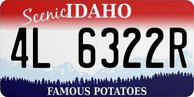 ID license plate 4L6322R