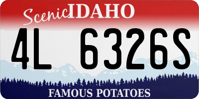 ID license plate 4L6326S
