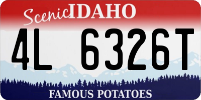 ID license plate 4L6326T