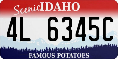ID license plate 4L6345C