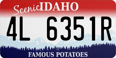 ID license plate 4L6351R