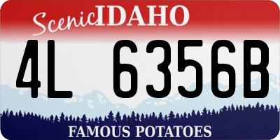 ID license plate 4L6356B