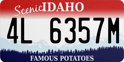 ID license plate 4L6357M