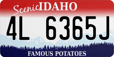 ID license plate 4L6365J